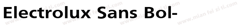 Electrolux Sans Bol字体转换